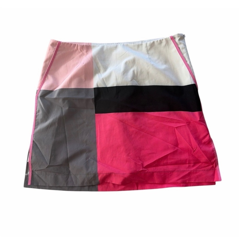 Golftini Four Square Pink Geometric Colorblock Athletic Golf Skort Womens Size 0